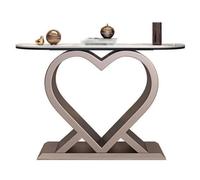 birene Console Moderne avec Plateau en Faux marbre for l'entrée et Le Salon(Rose Gold,M)