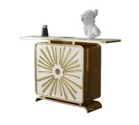 birene Console Moderne en Faux marbre, Table d'entrée étroite for Couloir(Gold)