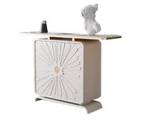 birene Console Moderne en Faux marbre, Table d'entrée étroite for Couloir(White)