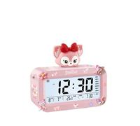 birene Réveil Petit réveil for étudiants, réveil spécial Dieu, Haute Valeur de Couleur, Horloge Intelligente multifonctionnelle for garçons et Filles(Pink)