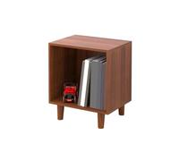 birene Stockage de CD et DVD Armoire de Rangement Basse Ouverte for CD, bibliothèque de Rangement en Bois, Table de Chevet avec Pieds