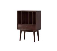 birene Stockage de CD et DVD Armoire for disques vinyles avec tiroirs, Grande capacité, Support de Rangement for CD et Magazines, Salon