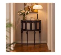 birene Table Console Demi-Lune légère, Table d'entrée en Bois Massif(Black)