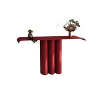 birene Table d'appoint Minimaliste Rouge - Meuble d'entrée Moderne for Salon(140cm)