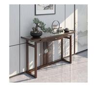 birene Table d'entrée en Bois Massif - Console Zen Simple for Couloir et Salon(Dark Brown,160cm)
