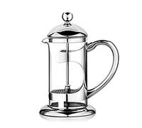 BIRJXVTO Cafetière à Presse française Verre Théière Teapot en Acier Inoxydable Résistant À La Chaleur Méthode De Fabric Cafetières à Piston(600ml)