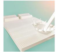 BIRJXVTO Matelas Latex Super Doux 100% Naturel Design Simple Matelas Relaxant en Latex pour Chambre À Coucher avec Surmatelas, Surmatelas en Latex Naturel,2.5cm,90x190cm