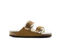 Birkenstock - Sandales - Arizona Shearling Suede Leather Mink en Cuir - Taille 37 - Marron Marron 37