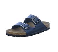 Birkenstock Mixte Arizona SFB Blue, Oiled Leather Flip Flops, Bleu, 39 EU