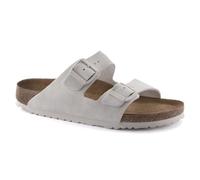Birkenstock Mixte Arizona SFB Antique White, Suede Leather Flip Flops, 38 EU