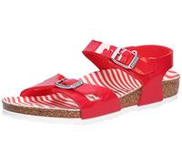 Birkenstock 152005 Rio Nautical Stripes Red, Birko Flor Patent Rosso 39