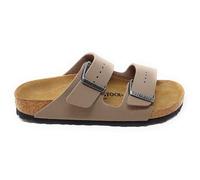 Birkenstock Arizona 1032070 Chaussons gris (gris Taupe), semelle en EVA et liège revêtue de cuir, ajustement serré, Gris Taupe, 41 EU Stretta
