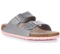 Birkenstock Arizona Bf Sandale Unisexe À Deux Sangles Rose Semelle Argent UK 3-8