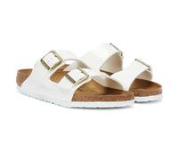 Birkenstock Arizona Birko Flor Patent Sandales Blanches Pour Femmes - 41