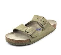 Mules Birkenstock Arizona Cuir Suede Soft Footbed W Vert - 40