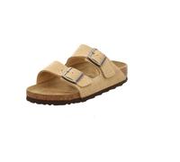 Sandales Beiges Pour Femmes Birkenstock Arizona Suede Embossed 1027066-ednb
