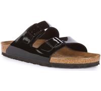 BIRKENSTOCK Arizona BS 2 Boucle Naturel Liège Unisexe Sandale Noir Verni UK 4 -