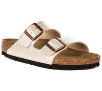Birkenstock Arizona Bs Deux Sangles Sandale Pour Femmes En Blanc Perlé EU 36-42
