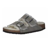 Birkenstock Arizona Fur 1017403 Chausson pour femme, Stone Coin, cuir, NEUF - Maison - Chaussons pour femmes, gris, cuir (velours)
