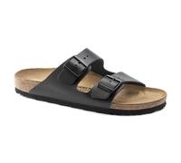Birkenstock Mixte Arizona Cuir Large Sandales Bout ouvert, Noir, 38 EU