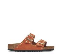 Birkenstock Arizona (Rivet) - Sandalo da Donna in Pelle Con doppia Fascia 36/Dark Rust-N