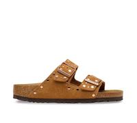 Birkenstock - Arizona Rivet Suede Narrow Fit - Femme - Chaussures - Brun - Taille: 38 EU