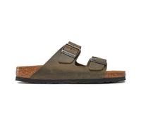 Birkenstock - Sandales en cuir - Arizona Oiled Leather Narrow Faded Khaki pour Femme en Cuir - Taille 37 - Kaki Kaki 37