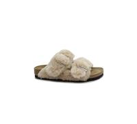Birkenstock Arizona Shearling 1030275, Logo riveté, Empeigne recouverte, Chaussons en Laine pour Femme, Boucles Sandcastle 39