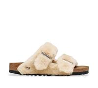Sandales Birkenstock Arizona Shearling étroites beige femme - 39