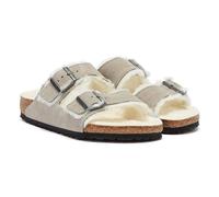 Birkenstock Arizona Shearling Sandales Grises Pour Femmes - 42