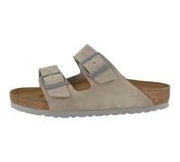 Birkenstock Arizona (Suede Larga) - Sandalo da Donna in Pelle Con doppia Fascia 41/Stone Coin-L