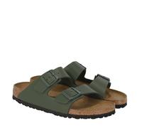 BIRKENSTOCK ARIZONA THYME LARGEUR ETROITE CUIR NATUREL VERT SANDALES