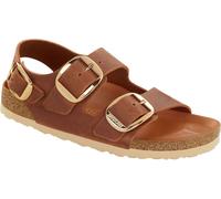 Birkenstock Birkenstock Brown Oiled Leather Milano Big Buckle Sandals