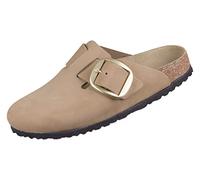 Birkenstock Boston Big Buckle Black Sabots en cuir nubuck Mules, Mud Green, 42 EU Schmal