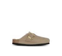Birkenstock - Boston Big Buckle Shearling - Femme - Chaussures - Beige - Taille: 38 EU