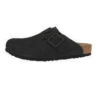 Birkenstock Boston Clogs En Nubuck Cuir Semelle Souple Normal Noir Unisex