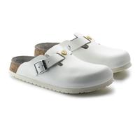 BIRKENSTOCK BOSTON ESD WHITE BLANC SABOT PROFESSIONNEL LARGEUR NORMALE CUIR
