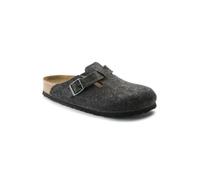Birkenstock Boston homme gris - sabot cuir et feutre, bride réglable, talon 2 cm 37
