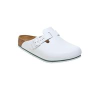 Birkenstock Boston Pro Sabots en cuir - Chaussures de travail certifiées de haute qualité pour la médecine, la restauration et le service, Blanc., 44 EU