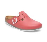 BIRKENSTOCK Boston Pro Sabots en cuir édition limitée - Chaussures en cuir de qualité supérieure avec semelle anatomique, Rouge Mars, 38 EU Étroit