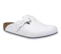 BIRKENSTOCK Boston Pro Sabots en cuir édition limitée - Chaussures en cuir de qualité supérieure avec semelle anatomique, Blanc., 40 EU