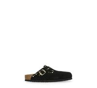 Mules et sabots Birkenstock Boston Rivet Suede - Narrow pour Femme 40 Noir