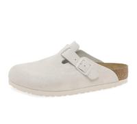 Sabots cuir suède Birkenstock Boston Blanc 41