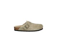 Birkenstock - Sabots chauds et doux - Boston Shearling Leather/Suede Regular Taupe en Cuir - Taille 43 - Marron Marron 43