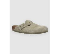 Birkenstock Sabots Boston Suède Étroit Kaki Taille 45