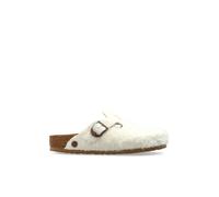 Birkenstock - Boston Wooly Moon Narrow Fit - Femme - Chaussures - Blanc - Taille: 37 EU