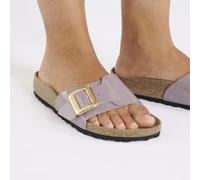 BIRKENSTOCK CATALINA CUSHION BUCKLE PATENT VERNI LARGEUR ETROITE SANDALES