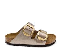 Birkenstock - Claquettes en Cuir Confortables - Femme - Chaussures - Beige - Taille: 37 EU