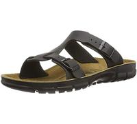 Birkenstock Classic Saragossa Birko-Flor Sandales à Bride de Cheville pour Femme avec Talon compensé, Noir, 36 EU Schmal