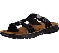 Birkenstock Classic Saragossa Birko-Flor Sandales à Bride de Cheville pour Femme avec Talon compensé, Noir Patton Noir, 38 EU Schmal